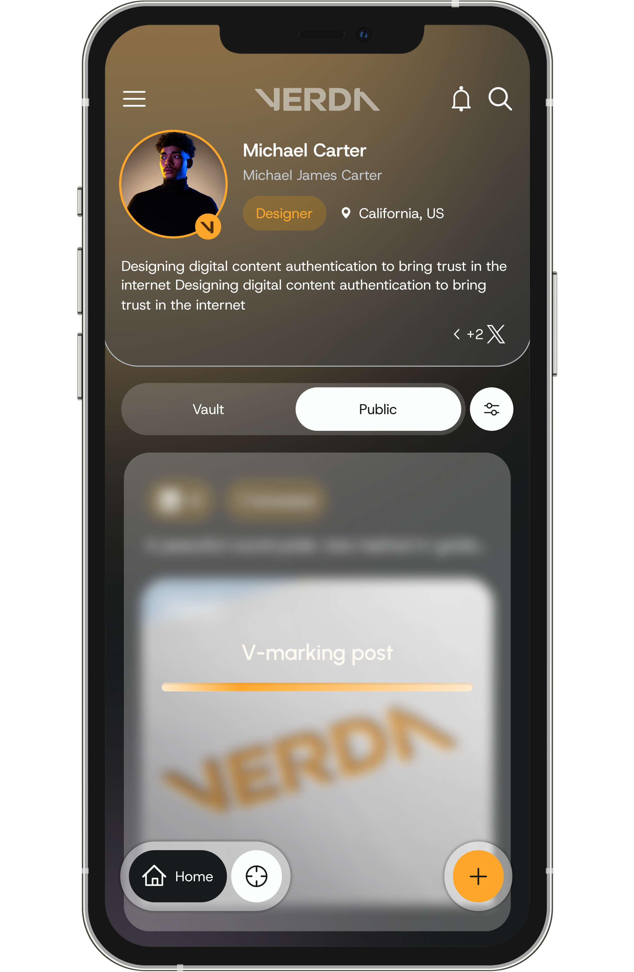Verda app interface